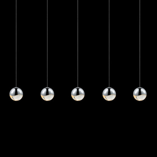 Sonneman 2921-LRG Grapes 5 Light 38"W LED Suspension Linear - Polished ChromeBy SONNEMAN - A Way of Light
