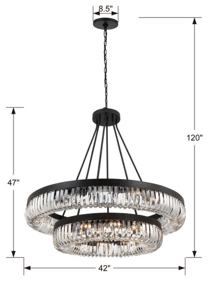 Alister 26 Light Charcoal Bronze ChandelierBy Crystorama Lighting