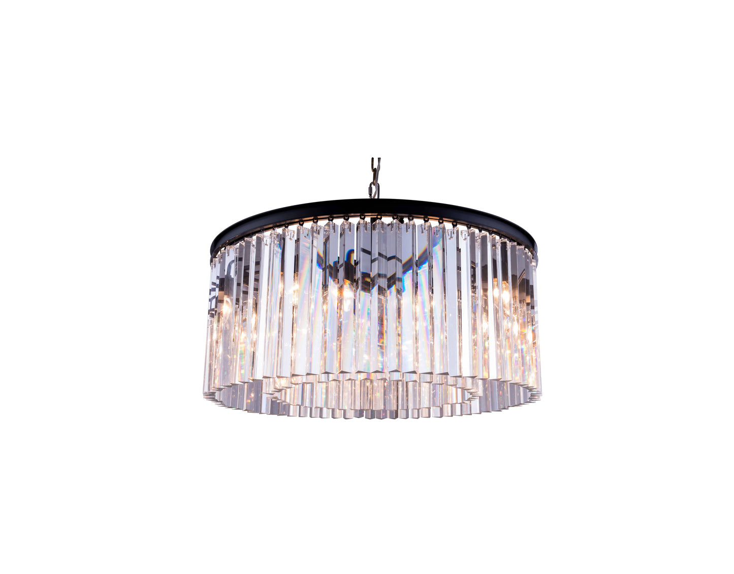 1208 Sydney Collection Pendent Lamp, Clear, Mocha BrownBy Elegant Furniture & Lighting