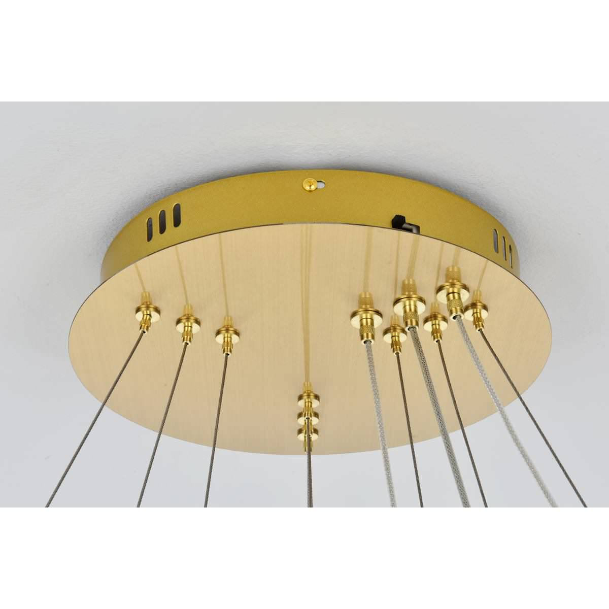 Bowen 3 Light Chandelier, Satin GoldBy Elegant Furniture & Lighting