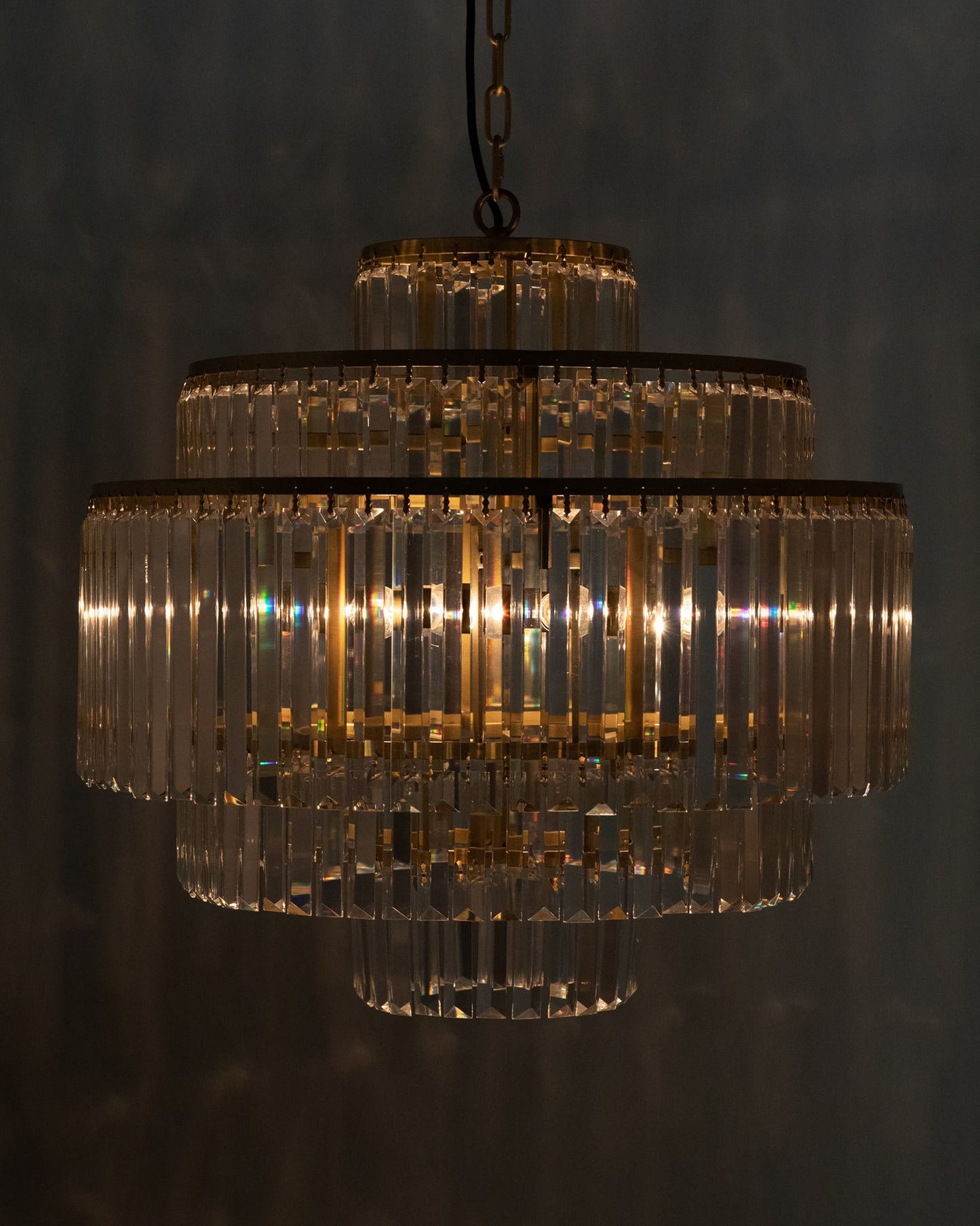 Quintus Chandelier, Metal with Brass FinishBy Noir