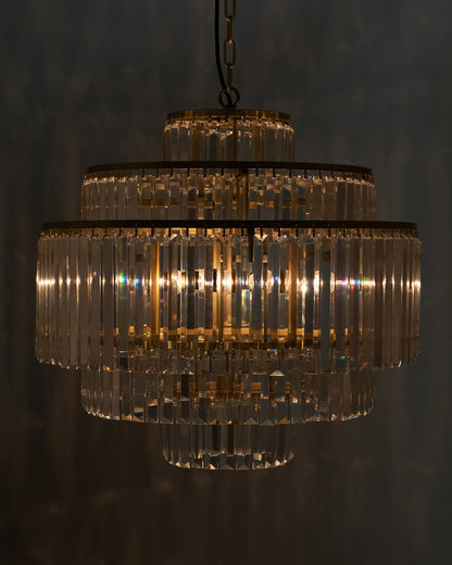 Quintus Chandelier, Metal with Brass FinishBy Noir