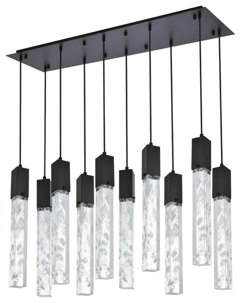 Aurora 10 Light Pendant, BlackBy Elegant Furniture & Lighting