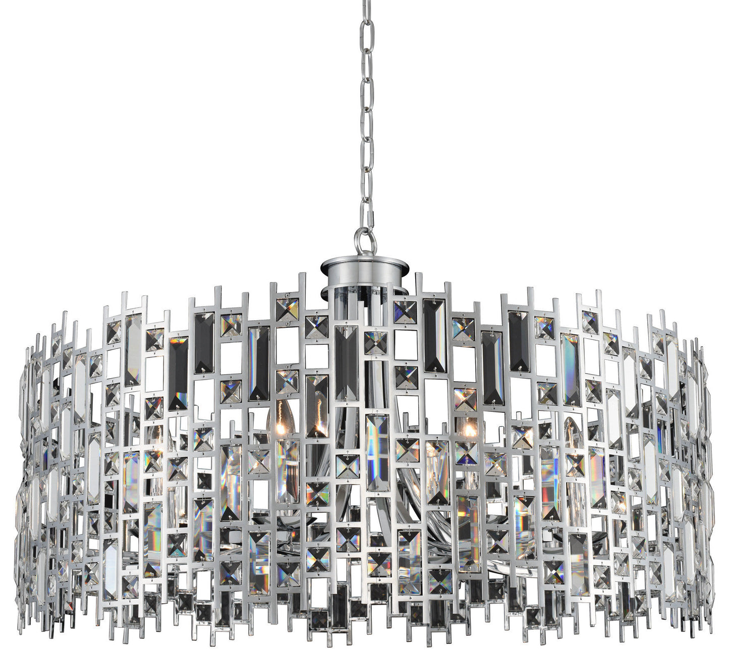 Fonseca 34x21" 8-Light Modern Large Pendants by AllegriBy Allegri Crystal by Kalco Lighting