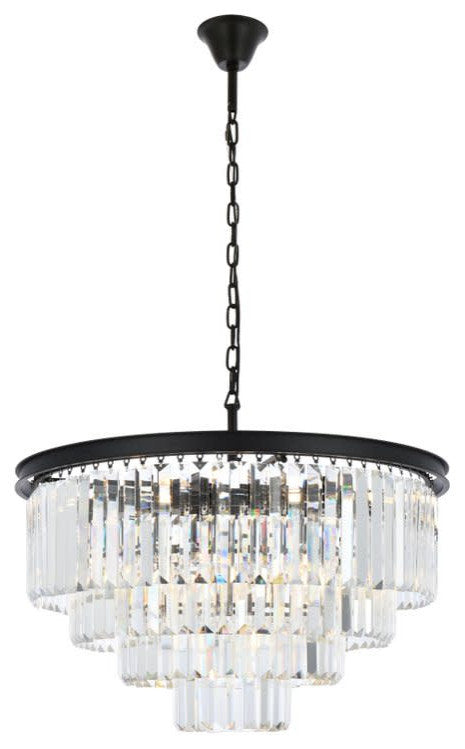 Elegant Lighting 1231D32/RC Sydney 17 Light 32"W Crystal - Polished NickelBy Elegant Furniture & Lighting
