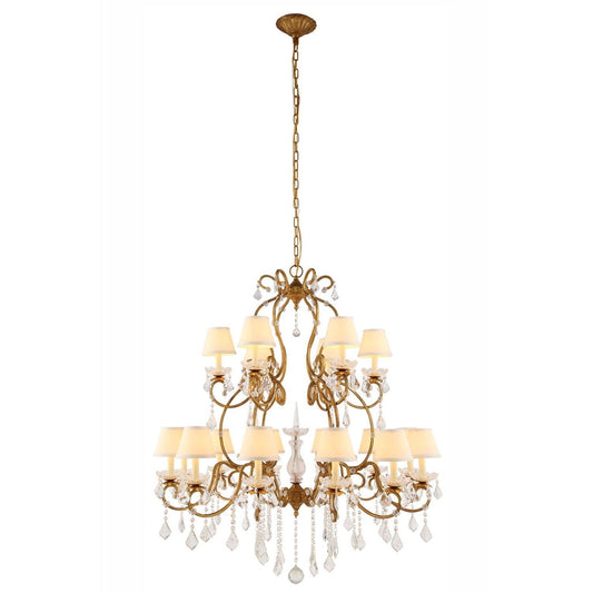 Diana Golden Iron 18-Light Chandelier
