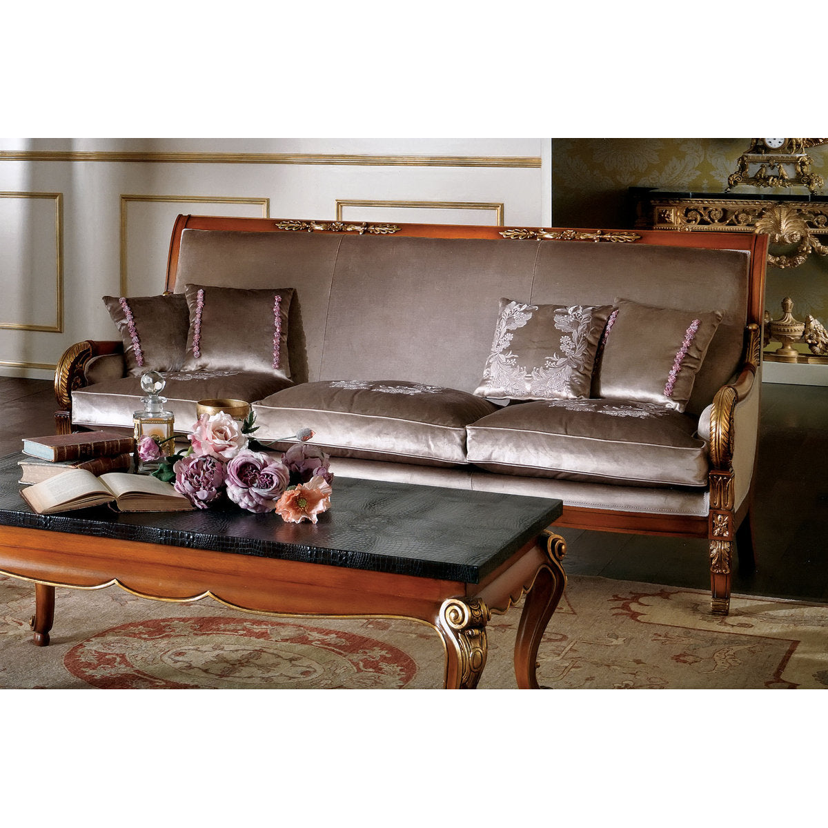 75" Round Arm Sofa
