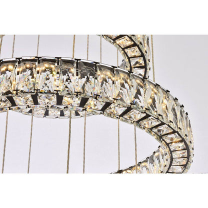 Monroe 7 Light Chandelier, BlackBy Elegant Furniture & Lighting