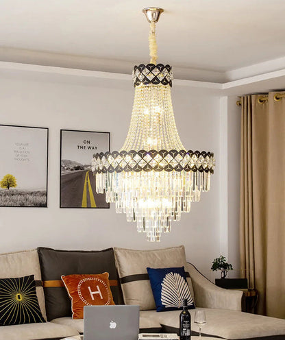 Chateauneuf-Grasse | Classical Duplex Crystal Chandelier, Dia45.3xh70.9" / Dia115xh180cm, Cool LightBy Miron Demid LLC