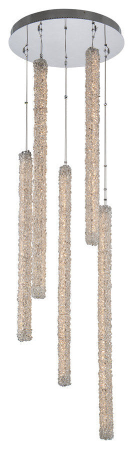 Allegri 35557 Lina 5 Light 24"W LED Crystal Multi Light Pendant - PolishedBy Allegri Crystal by Kalco Lighting