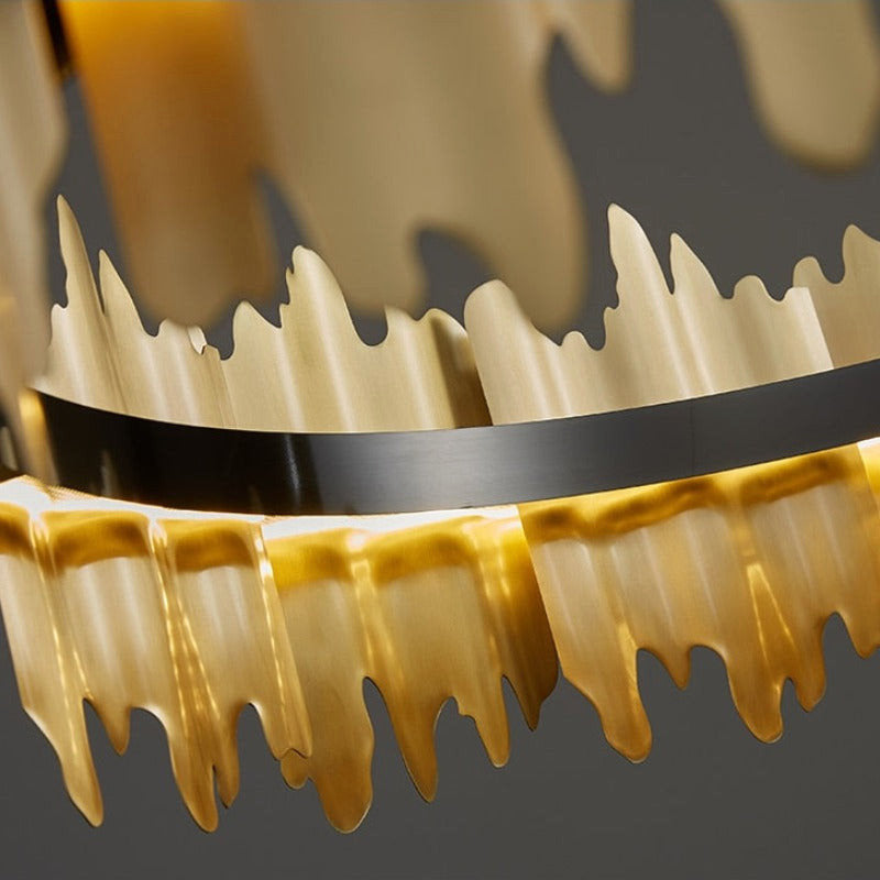 Nera 2-Tier Brushed Brass Modern ChandelierBy MORSALE