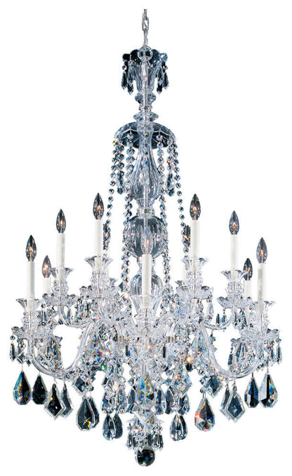 Hamilton 12-Light Chandelier in Silver With Clear Heritage CrystalBy Schonbek
