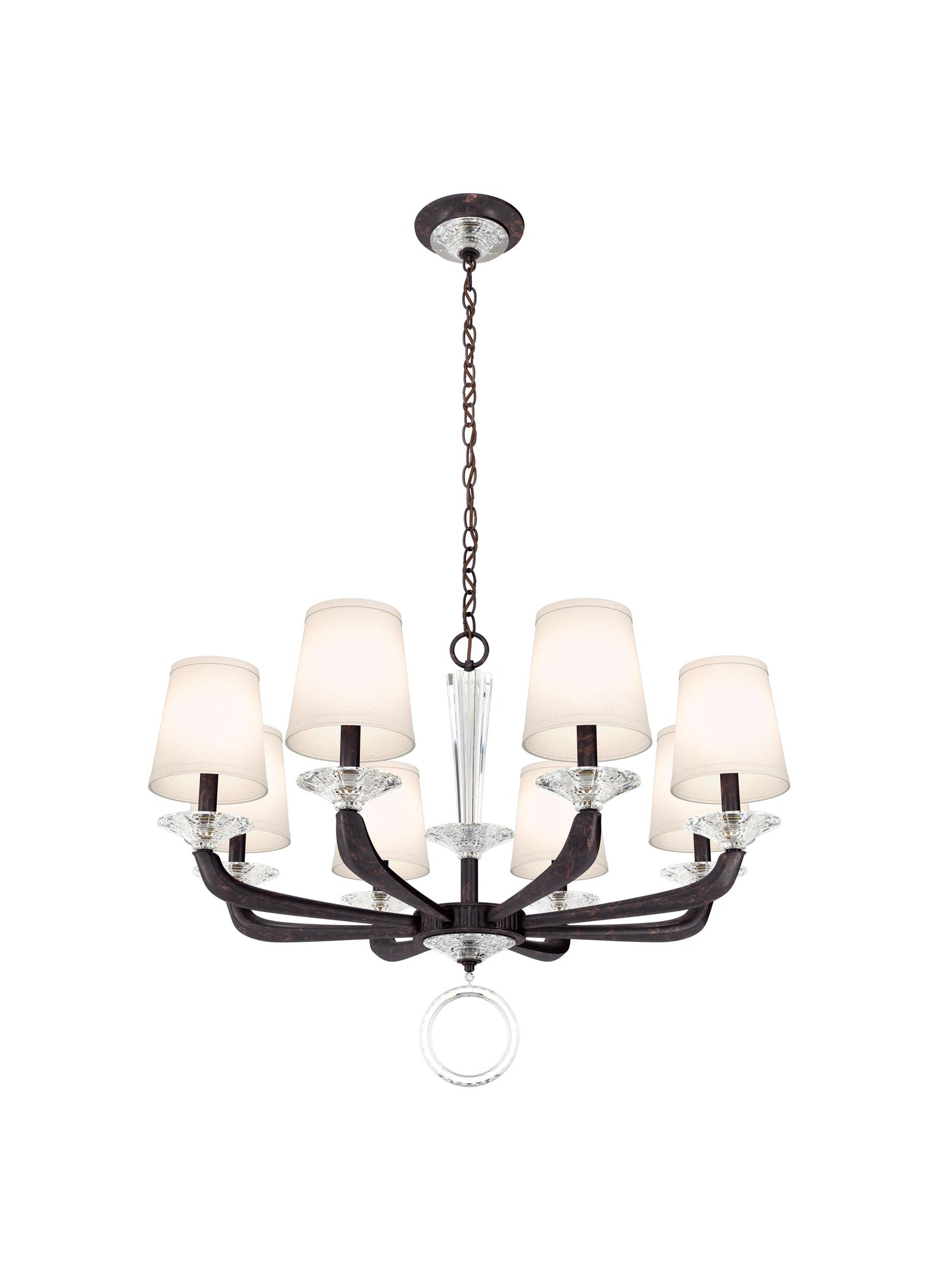 Schonbek Ma1008N-76O 8 Light Crystal Chandelier, Heirloom BronzeBy Schonbek