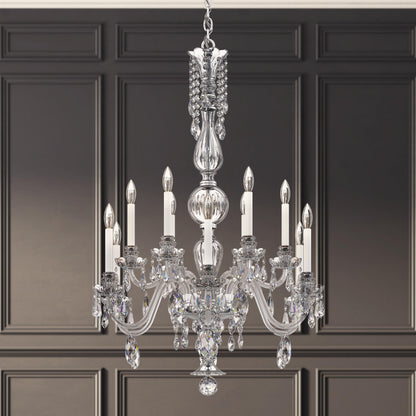 Schonbek Ha5808N-40H 12 Light Crystal Chandelier, SilverBy Schonbek