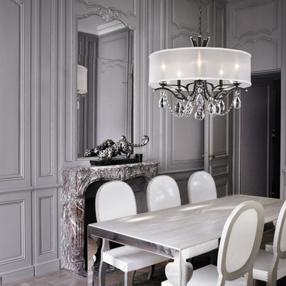 Schonbek Va8305N-06H3 5 Light Crystal Chandelier, WhiteBy Schonbek