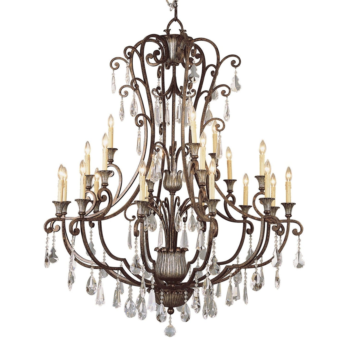 Globe Lighting Crystal Flair Twenty-One Light Crystal Chandelier with Crystal