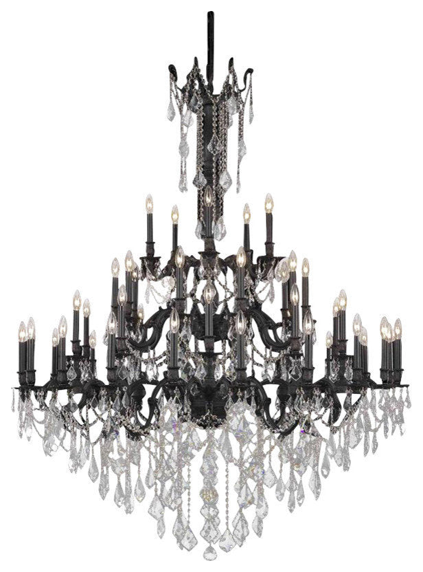 9245 Rosalia Collection Large Hanging Fixture, Royal CutBy Elegant Furniture & Lighting