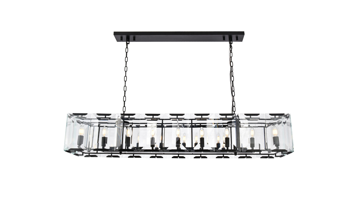 1212 Monaco Collection Pendant Lamp,62''x12'',Flat Black (Matte)By Elegant Furniture & Lighting