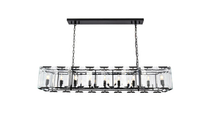1212 Monaco Collection Pendant Lamp,62''x12'',Flat Black (Matte)By Elegant Furniture & Lighting