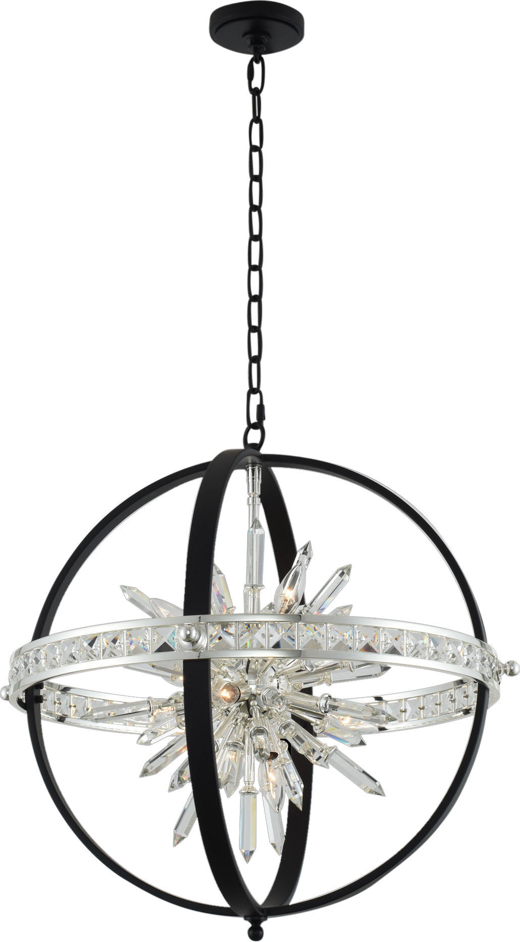 Angelo Pendant, Polished Silver, 26"By KALCO LIGHTING