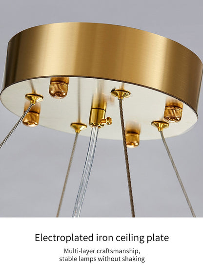 Alfianello | Creative Drum Crystal Hanging Lighting For Living Room, Dia31.5"By Miron Demid LLC