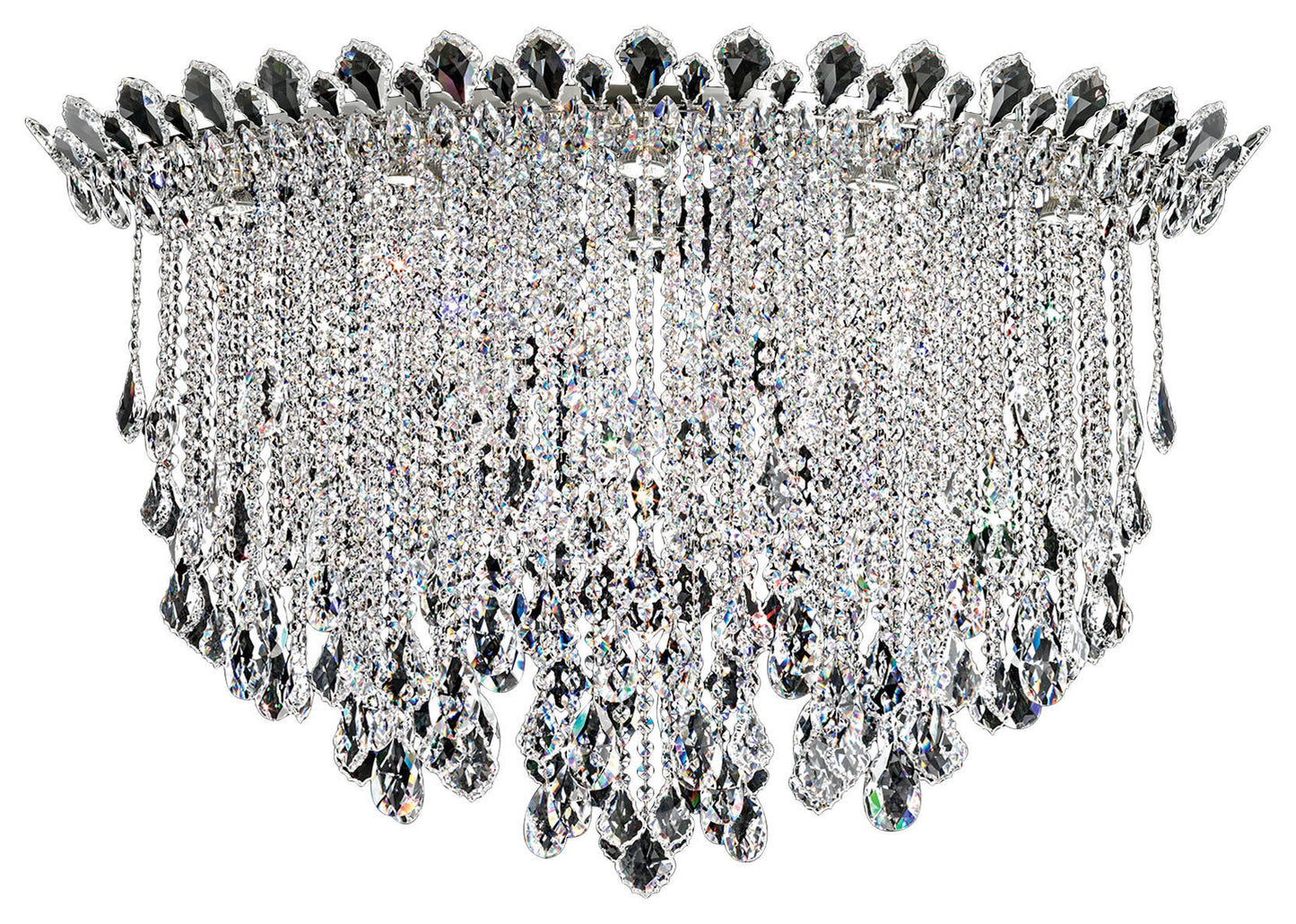 Trilliane Strands 8-Light in Stainless Steel, Clear Heritage CrystalBy Schonbek