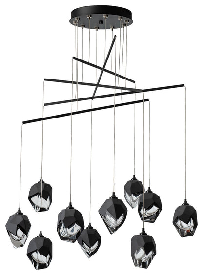 Chrysalis 10-Small Crystal Mobile Pendant, Black/Black Crystal, StandardBy Hubbardton Forge