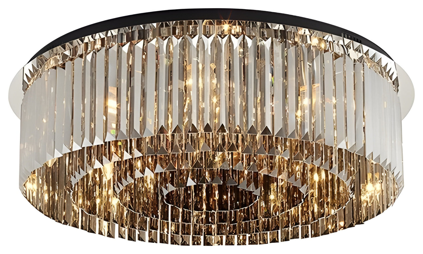 Adrano | Smoky Gray Crystal Chandelier, 23.6''By Miron Demid LLC