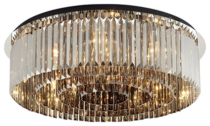 Adrano | Smoky Gray Crystal Chandelier, 23.6''By Miron Demid LLC