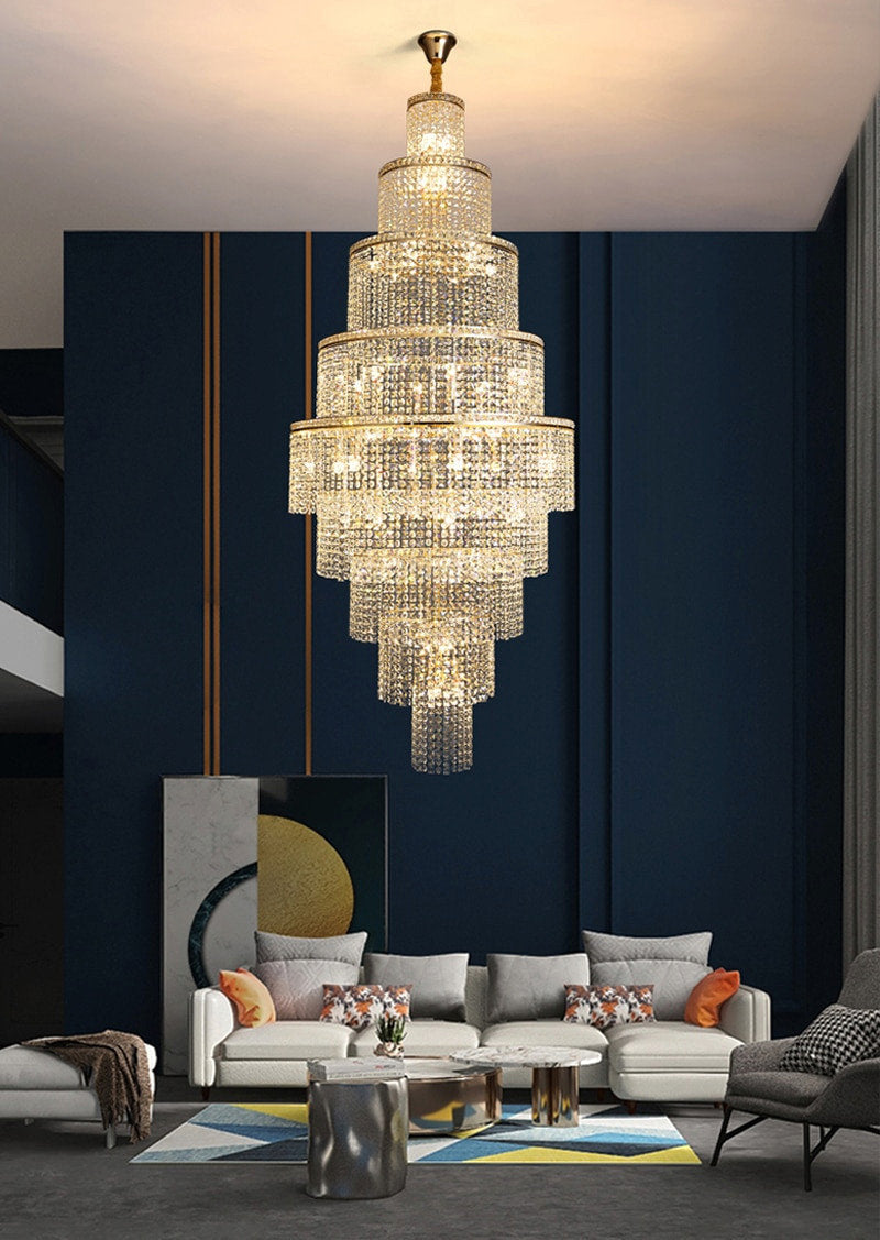Capri | Large Crystal Chandelier for Living Room, 31.5''By Miron Demid LLC