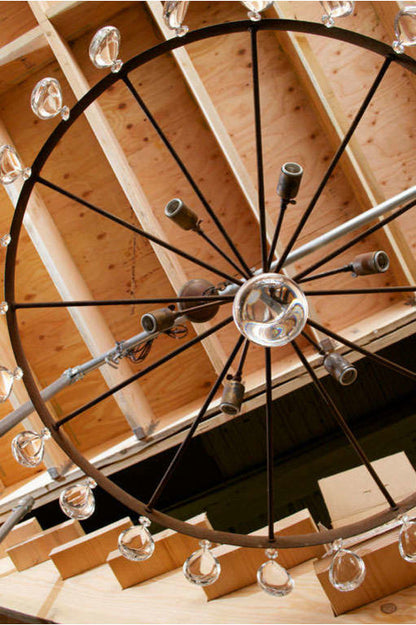 Rusted Wagon Wheel ChandelierBy EcoFirstArt