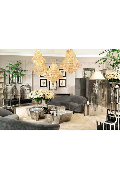 Hexagonal Glass Chandelier | Eichholtz Hermitage LBy OROA - Furniture