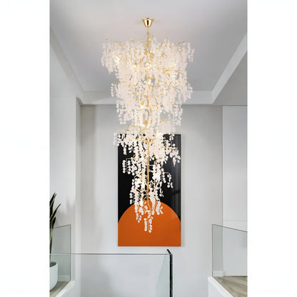 Aidone | Large Luxury Crystal Chandelier For Staircase, Dia31.5xh55.1"By Miron Demid LLC
