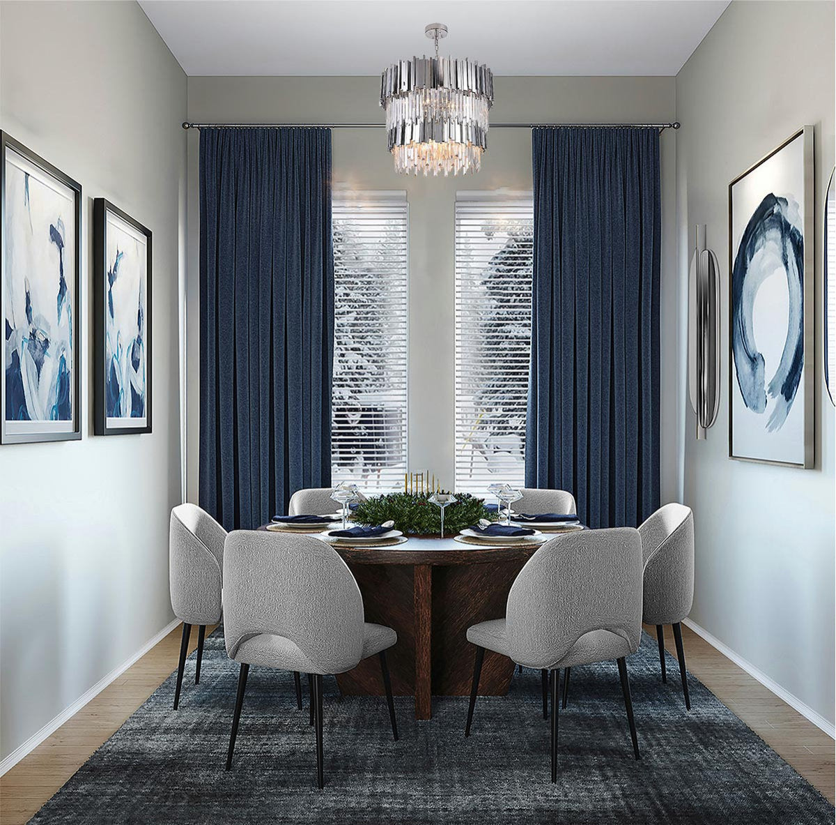 27.5"D 12-Light Chrome Crystal ChandelierBy Design Living