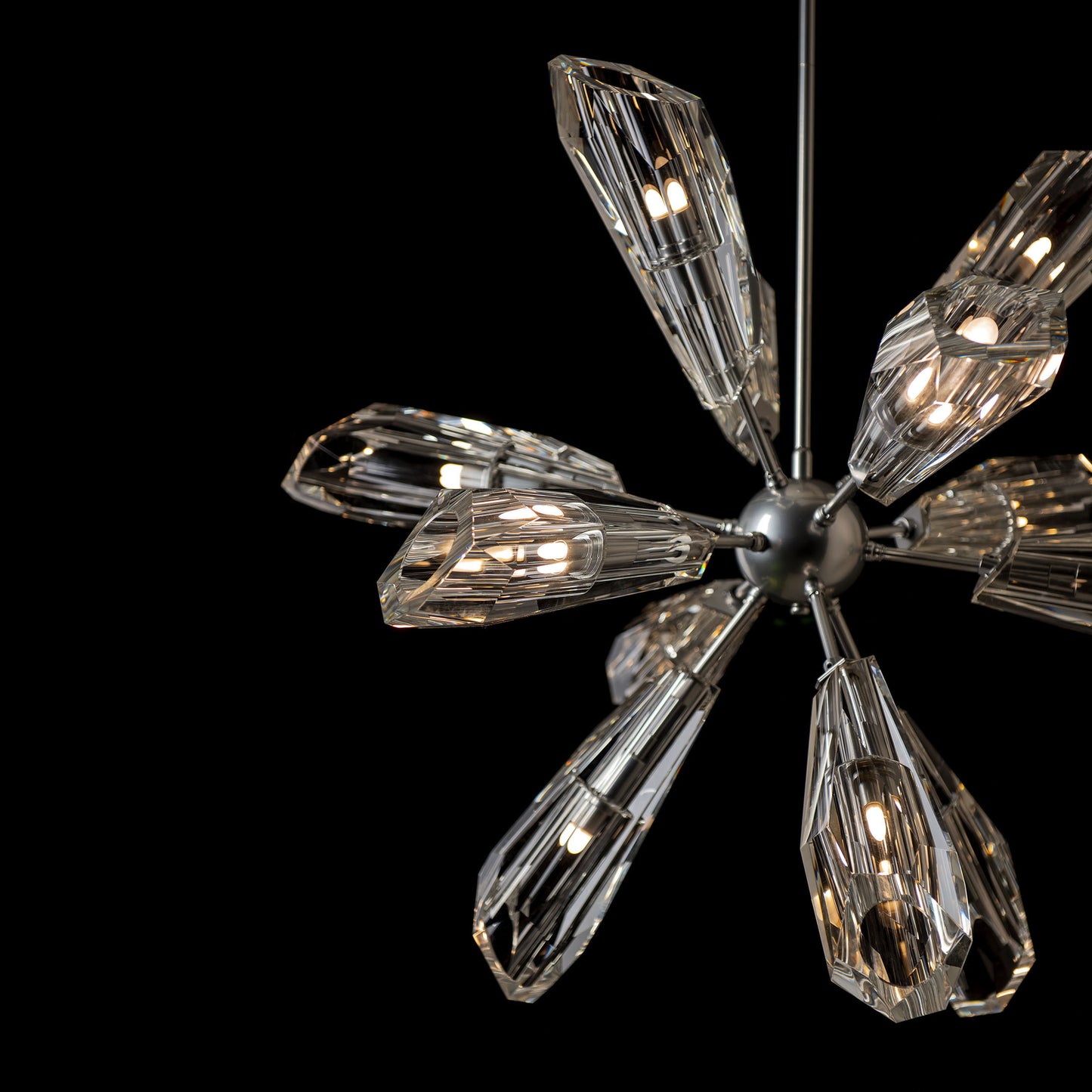 Luma 12-Light Starburst Pendant - Sterling - CrystalBy Hubbardton Forge