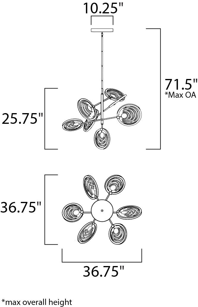 7 - Light LED Chandelier