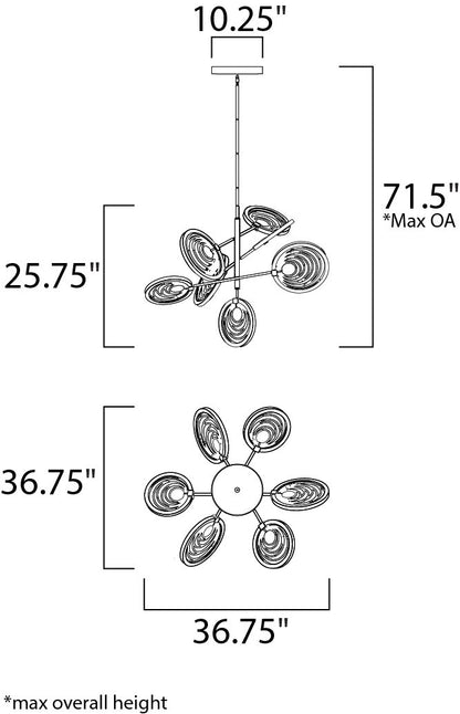 7 - Light LED Chandelier