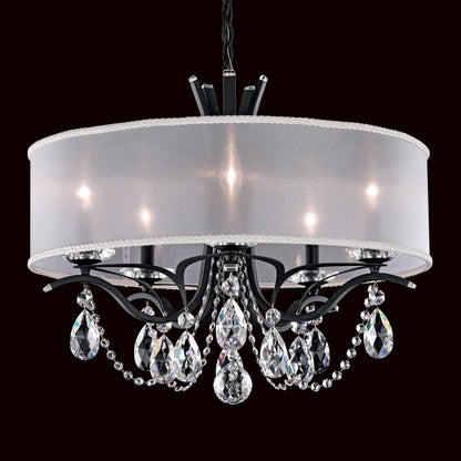 Schonbek Va8305N-59S1 5 Light Crystal Chandelier, Ferro BlackBy Schonbek