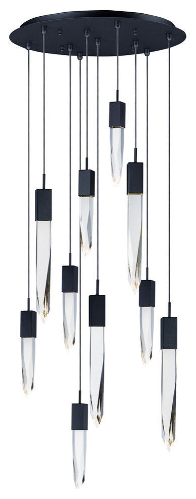 ET2 Quartz LED 10-Light Pendant E31247-20BK, BlackBy ET2 Contemporary Lighting