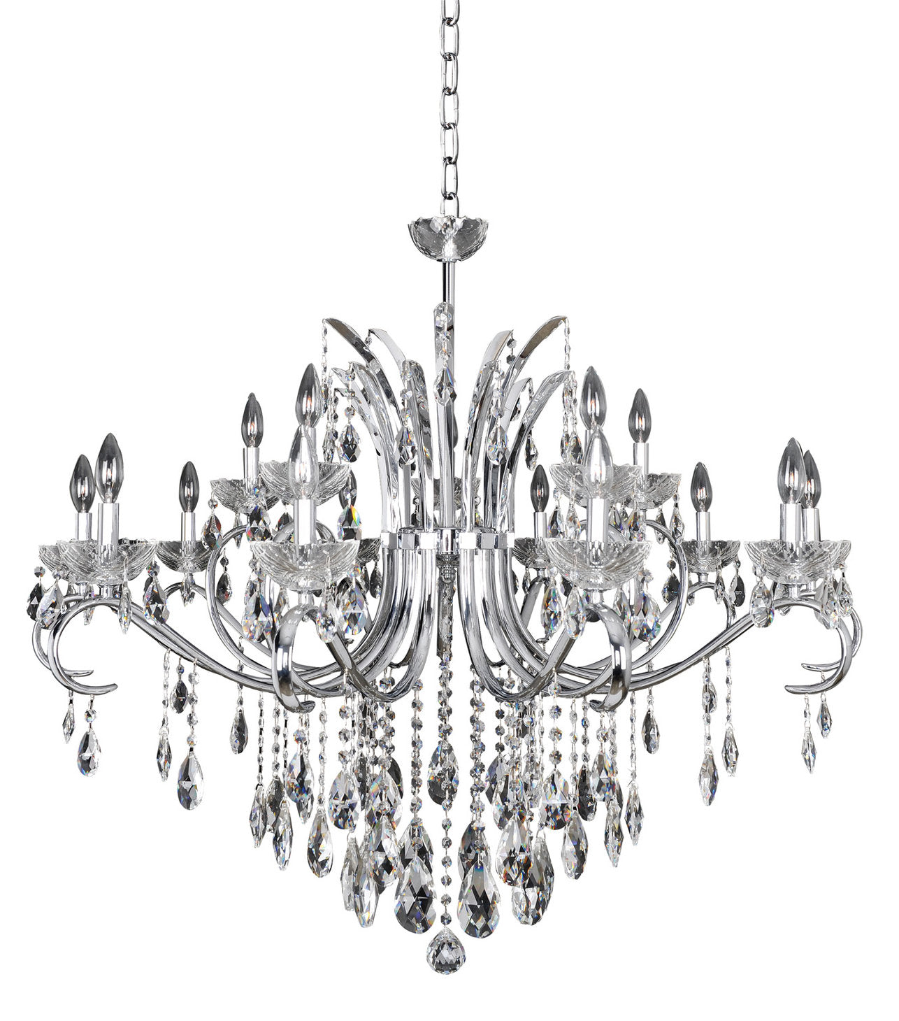 Catalani 42"x35" 15-Light Transitional Large Chandeliers by AllegriBy Allegri Crystal by Kalco Lighting