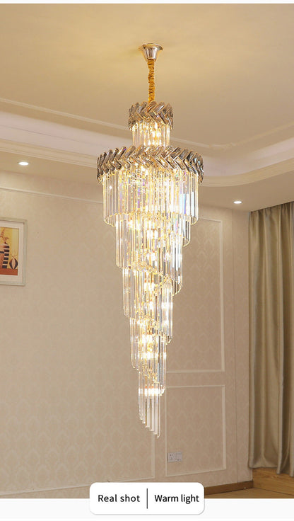 Saint-Vallier-de-Thiey | Crystal Cascade Long Chandelier, 20 BulbsBy Miron Demid LLC