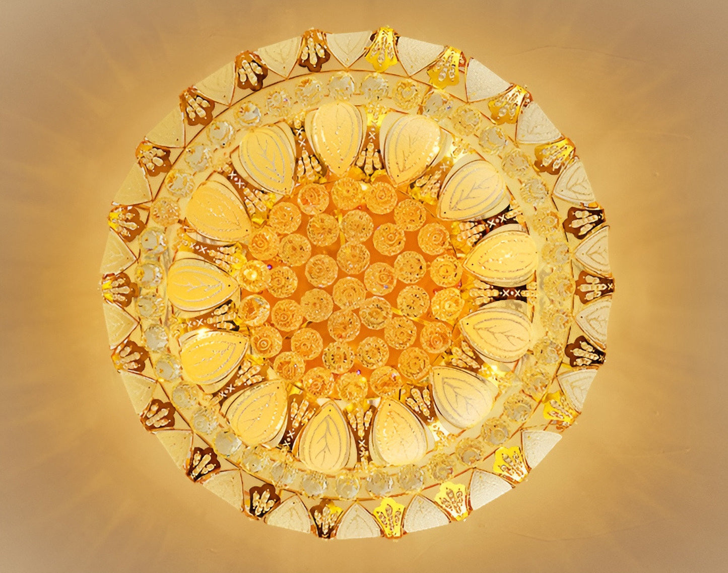 Acerenza | Luxury Modern Crystal LED Chandelier, Dia31.4xh9.8", Warm LightBy Miron Demid LLC
