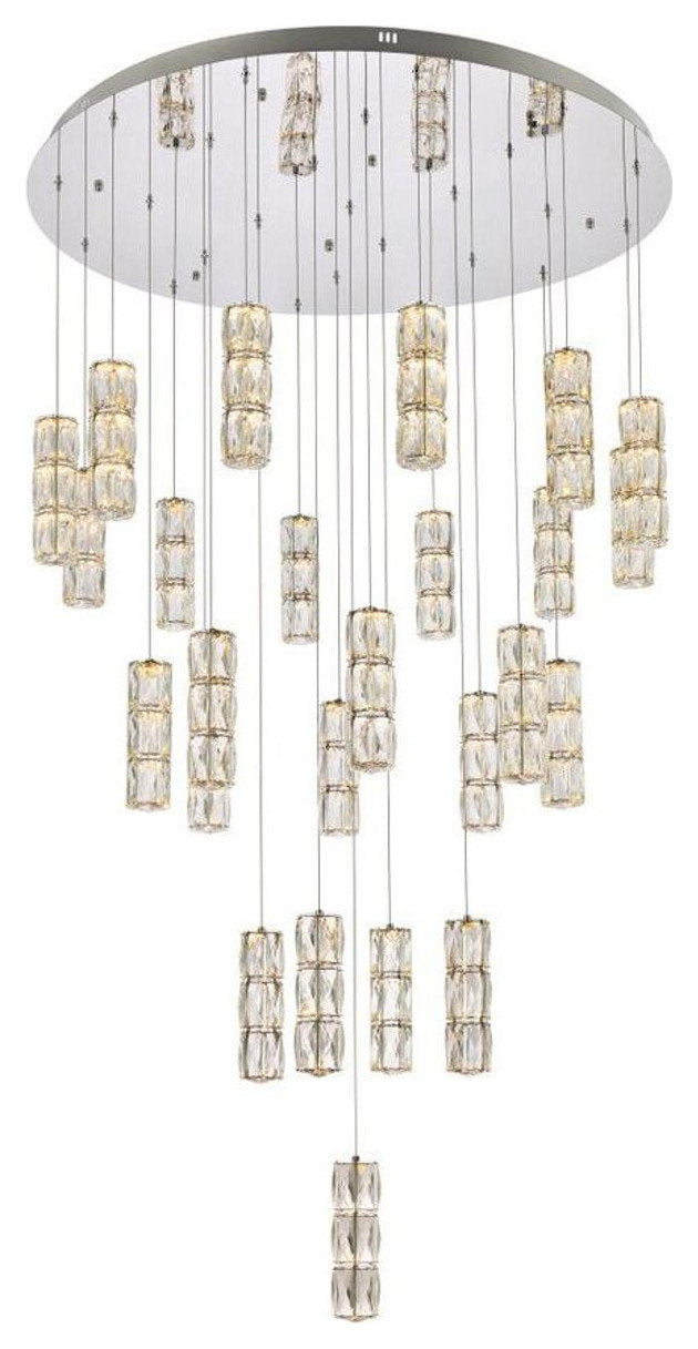 Polaris 25 Light Chandelier, ChromeBy Elegant Furniture & Lighting