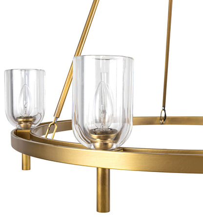 Lucian 6 Light 32" Chandelier, Vintage BrassBy Kuzco Lighting LLC
