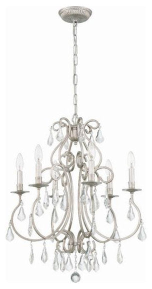 Ashton 6-Light Chandelier in Traditional and Contemporary Style, 21.5"By Crystorama Lighting