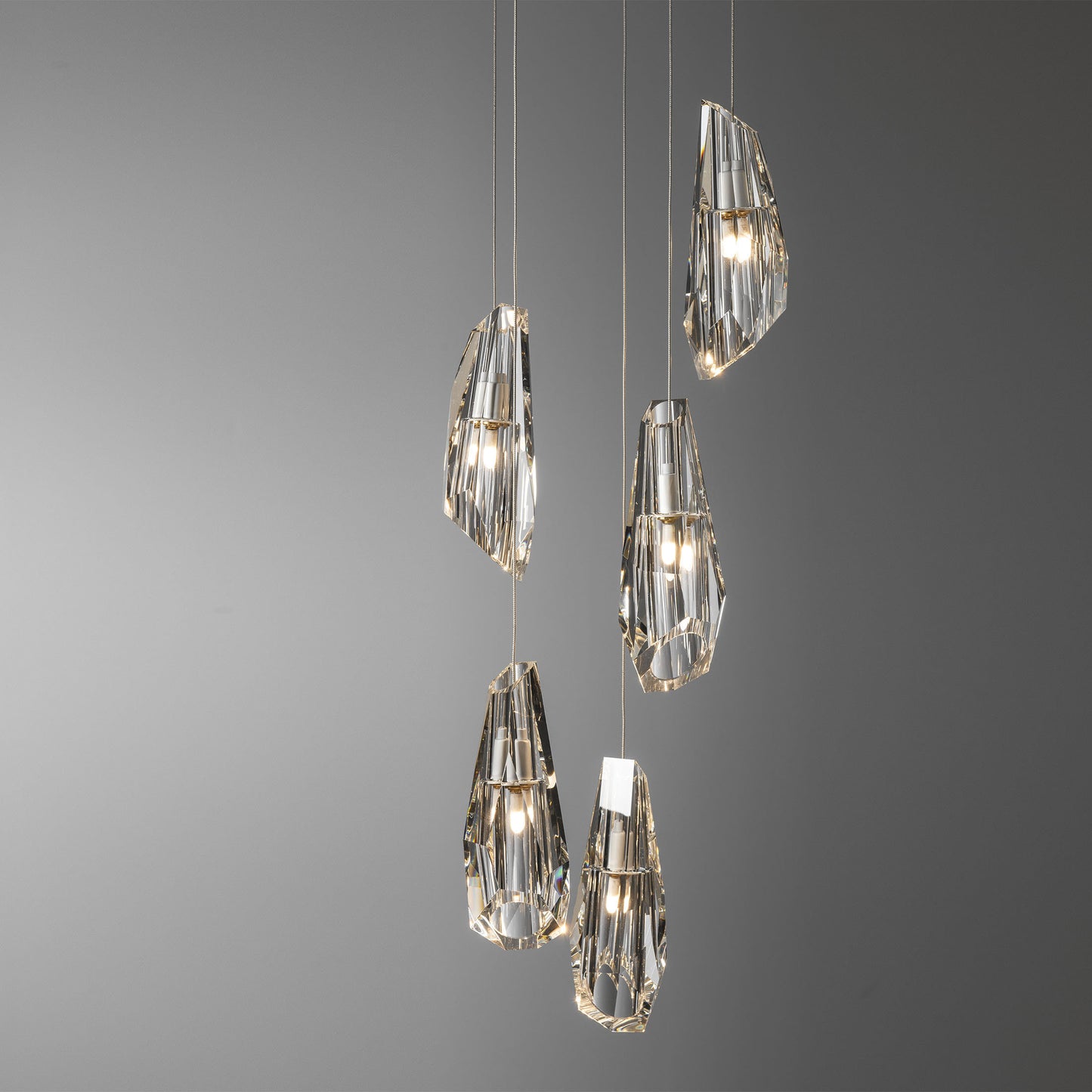 Luma 5-Light Pendant - White - Crystal - StandardBy Hubbardton Forge