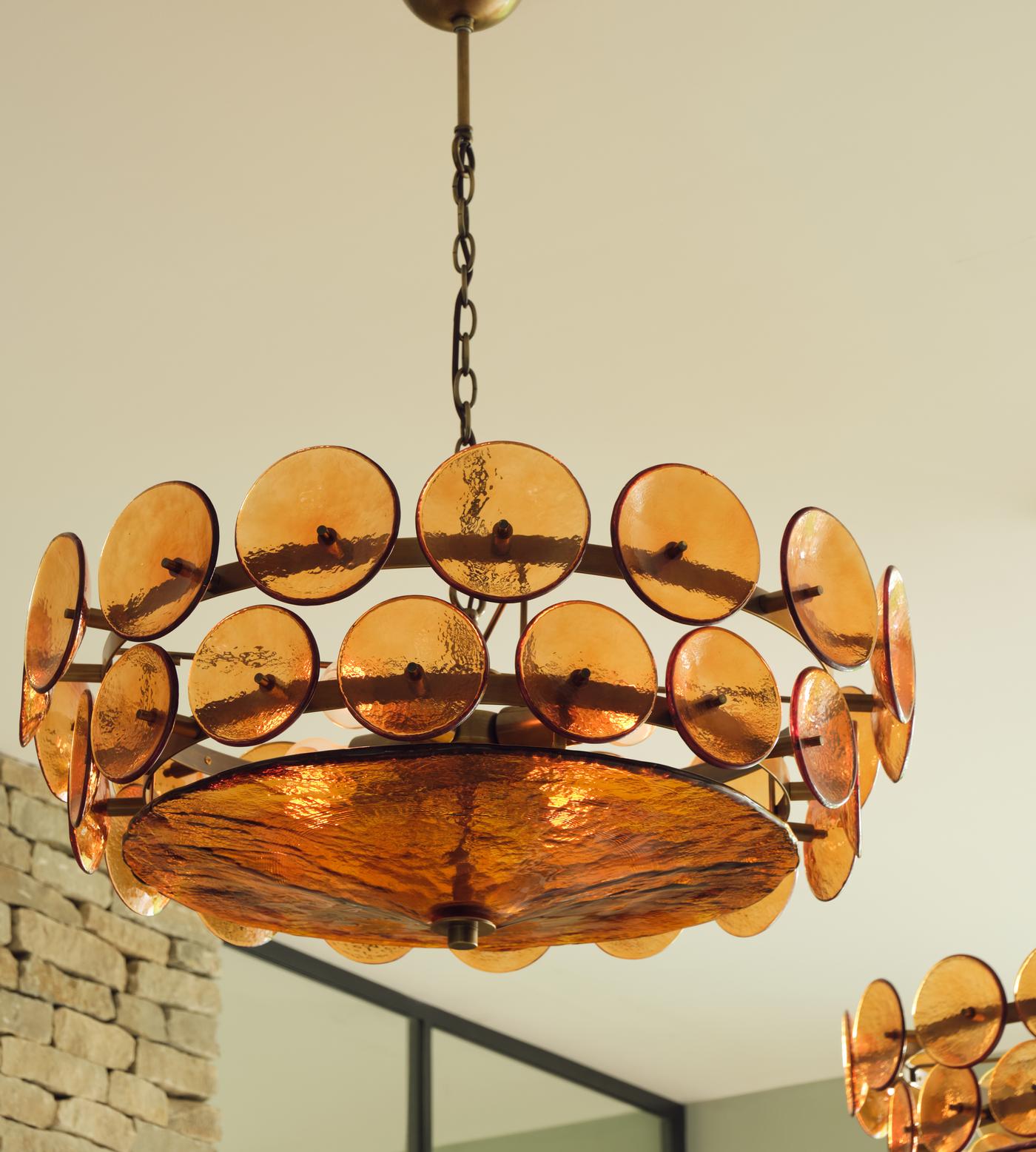 Solaris Disc Glass Chandelier