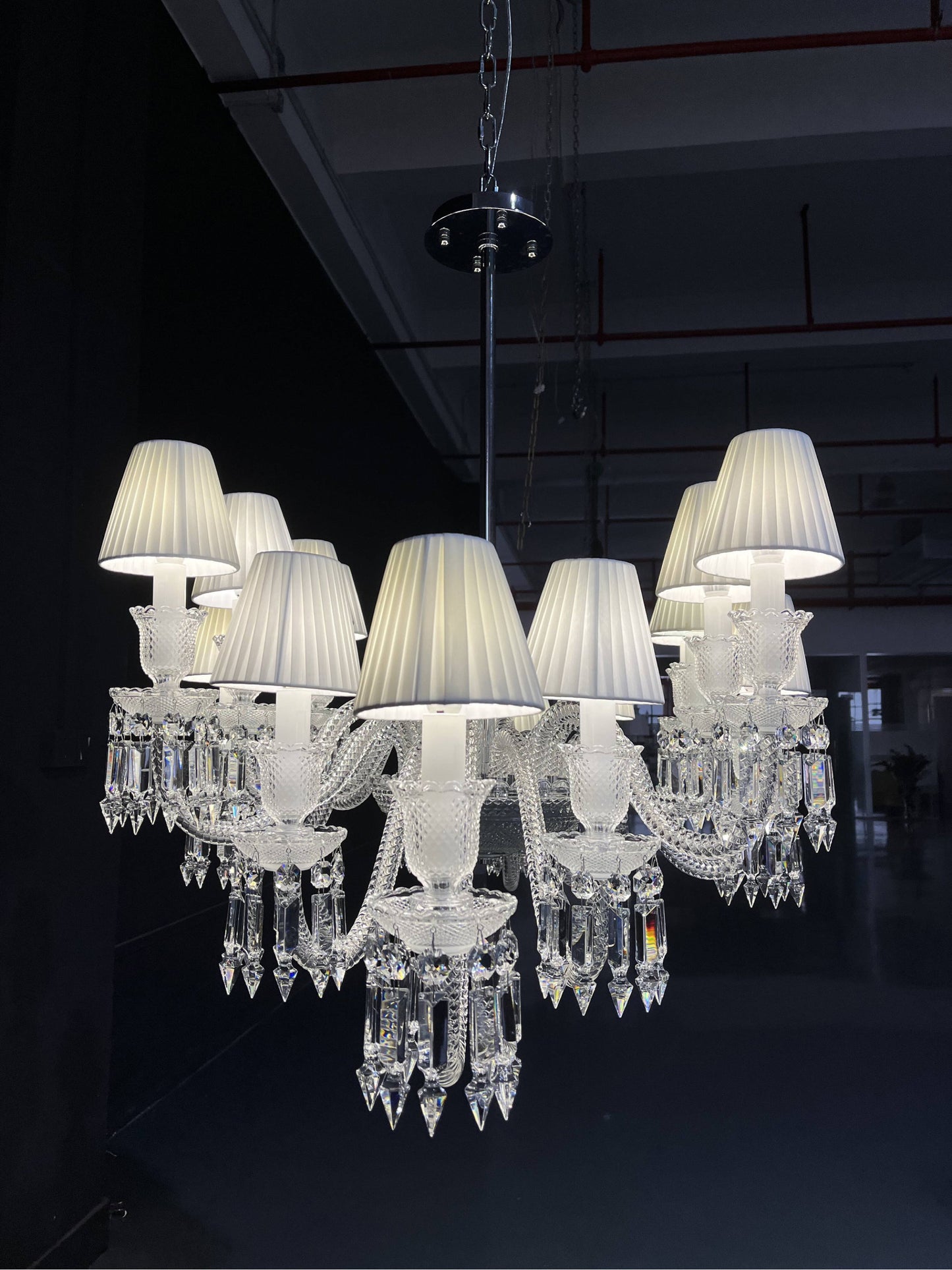 16 Lights Baccarat Style Pendant Light Luxury Banquet Crystal ChandelierBy Akari Lanterns