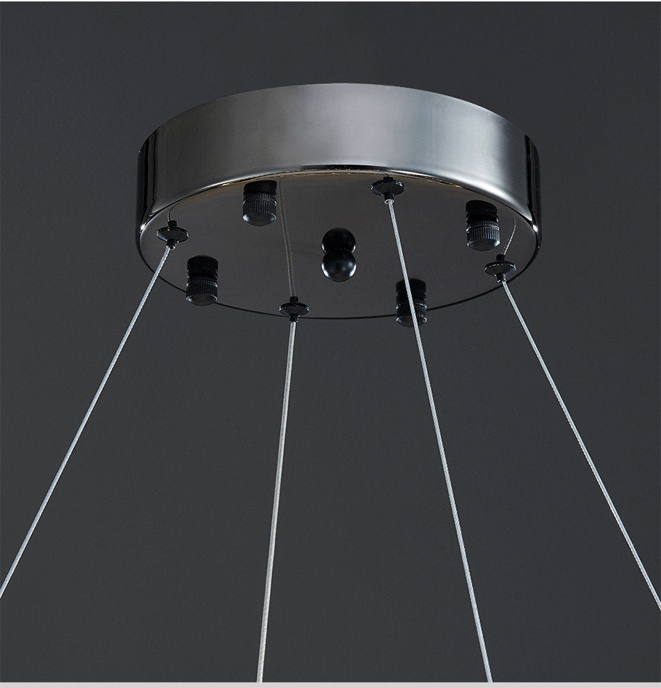 Irma | Modern Creative Round Hanging Crystal LED Chandelier for Living Room, Gold, Dia31.5xh7.1", Cool Light, Non-DimmableBy Miron Demid LLC