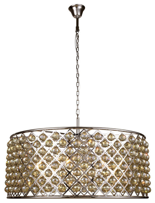 1214 Madison Collection Pendant Lamp, 43.5"x18.25", Polished Nickel/SmokyBy Elegant Furniture & Lighting